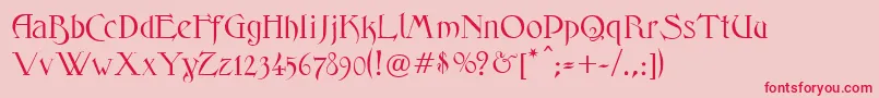 fuente FantasyOne – Fuentes Rojas Sobre Fondo Rosa