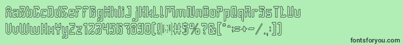 DayakShieldHollow Font – Black Fonts on Green Background