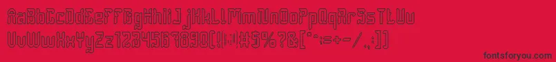 DayakShieldHollow Font – Black Fonts on Red Background