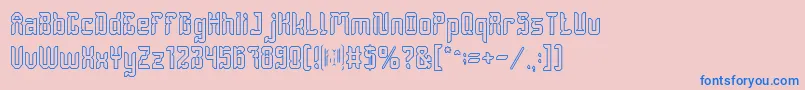 DayakShieldHollow Font – Blue Fonts on Pink Background