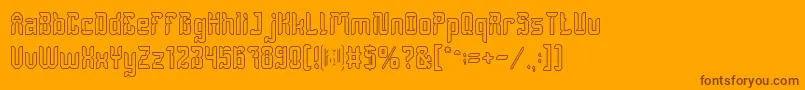 DayakShieldHollow Font – Brown Fonts on Orange Background