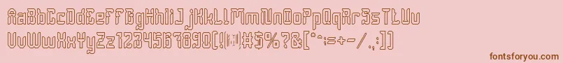 DayakShieldHollow Font – Brown Fonts on Pink Background