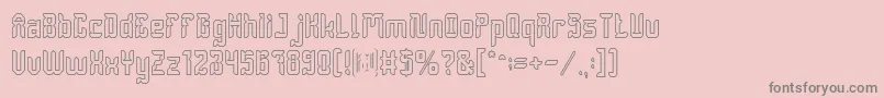 DayakShieldHollow Font – Gray Fonts on Pink Background