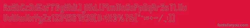 DayakShieldHollow Font – Gray Fonts on Red Background