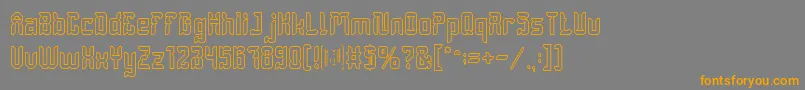 DayakShieldHollow Font – Orange Fonts on Gray Background