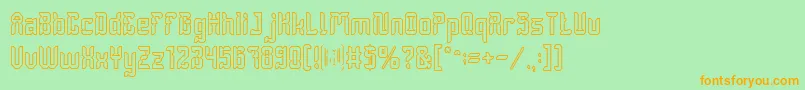 DayakShieldHollow Font – Orange Fonts on Green Background