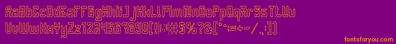 DayakShieldHollow Font – Orange Fonts on Purple Background