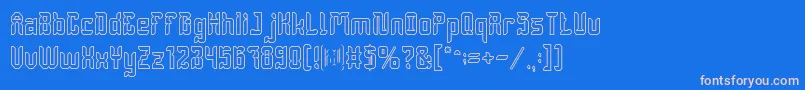 DayakShieldHollow Font – Pink Fonts on Blue Background