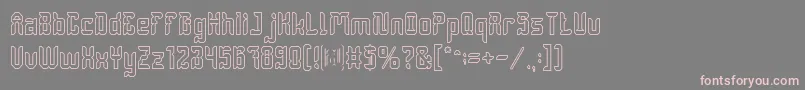DayakShieldHollow Font – Pink Fonts on Gray Background