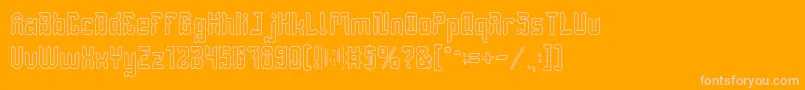 DayakShieldHollow Font – Pink Fonts on Orange Background