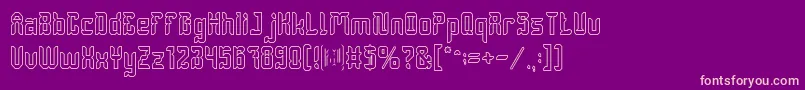 DayakShieldHollow Font – Pink Fonts on Purple Background
