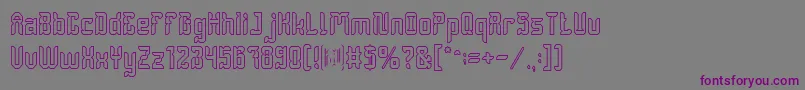 DayakShieldHollow Font – Purple Fonts on Gray Background