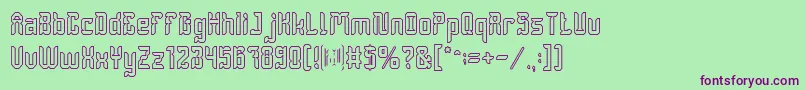 DayakShieldHollow Font – Purple Fonts on Green Background