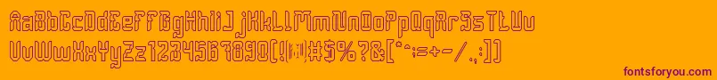 DayakShieldHollow Font – Purple Fonts on Orange Background