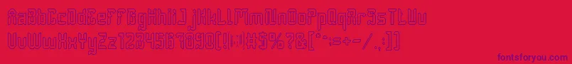 DayakShieldHollow Font – Purple Fonts on Red Background