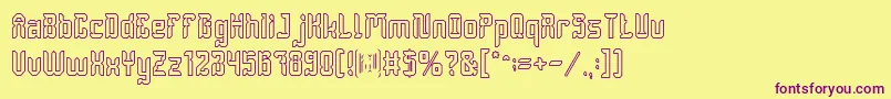 DayakShieldHollow Font – Purple Fonts on Yellow Background