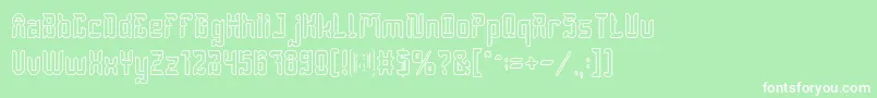 DayakShieldHollow Font – White Fonts on Green Background