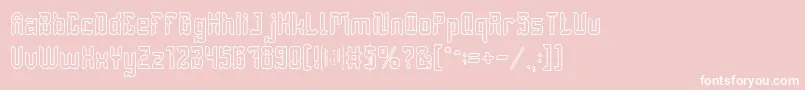 DayakShieldHollow Font – White Fonts on Pink Background