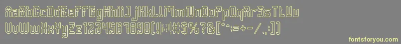 DayakShieldHollow Font – Yellow Fonts on Gray Background