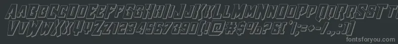 Raidercrusader3D Font – Gray Fonts on Black Background