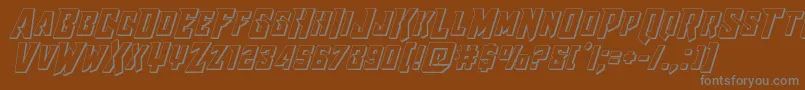 Raidercrusader3D Font – Gray Fonts on Brown Background