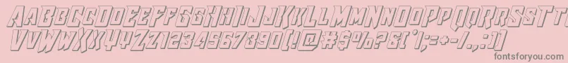 Raidercrusader3D Font – Gray Fonts on Pink Background