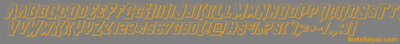 Raidercrusader3D Font – Orange Fonts on Gray Background