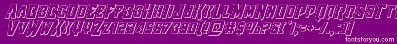 Raidercrusader3D Font – Pink Fonts on Purple Background