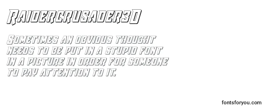 Raidercrusader3D Font