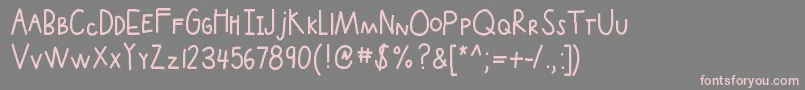 Kbupinsmoke Font – Pink Fonts on Gray Background
