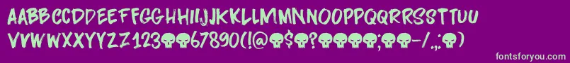 DarknessRisingDemo Font – Green Fonts on Purple Background