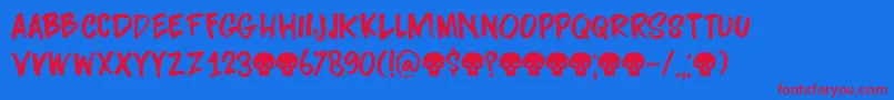 DarknessRisingDemo Font – Red Fonts on Blue Background