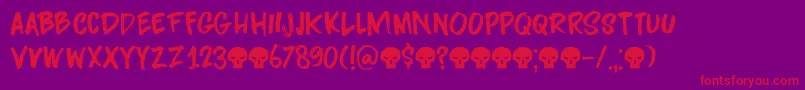 DarknessRisingDemo Font – Red Fonts on Purple Background