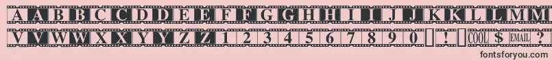 MovieTimes Font – Black Fonts on Pink Background