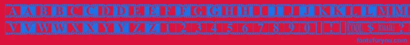 フォントMovieTimes – 赤い背景に青い文字