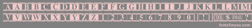 MovieTimes Font – Pink Fonts on Gray Background
