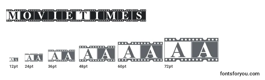 Größen der Schriftart MovieTimes