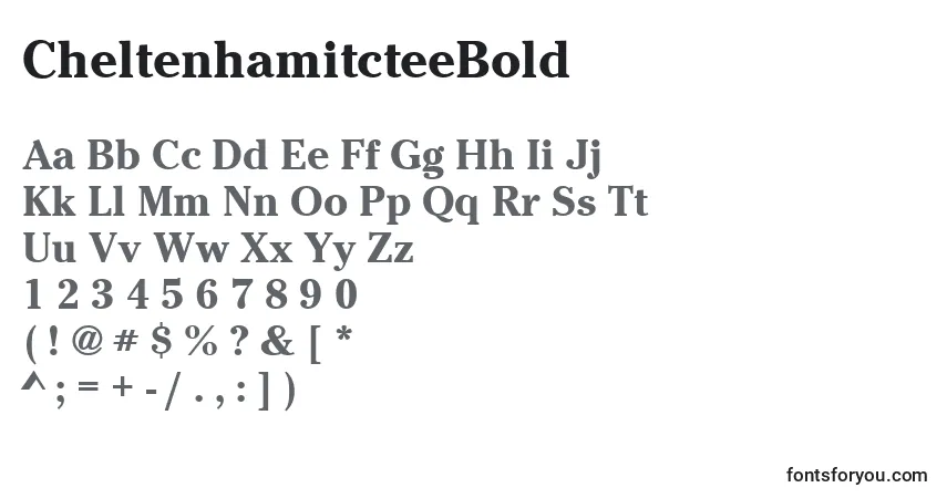 Fuente CheltenhamitcteeBold - alfabeto, números, caracteres especiales