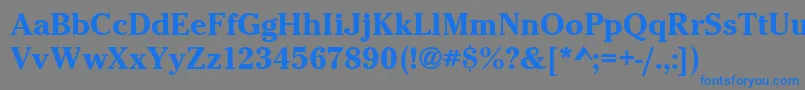 Weitere Informationen zur CheltenhamitcteeBold-Schriftart CheltenhamitcteeBold-Schriftart – Blaue Schriften auf grauem Hintergrund