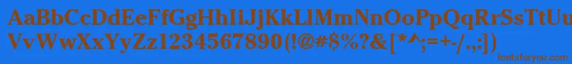 CheltenhamitcteeBold Font – Brown Fonts on Blue Background