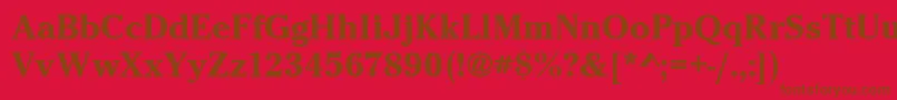 Saiba mais sobre a fonte CheltenhamitcteeBold Fonte CheltenhamitcteeBold – fontes marrons em um fundo vermelho