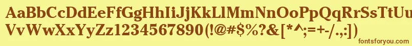 CheltenhamitcteeBold Font – Brown Fonts on Yellow Background