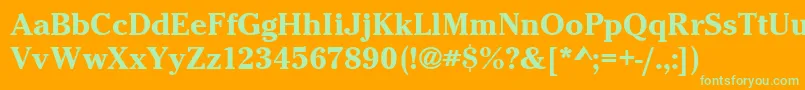 CheltenhamitcteeBold Font – Green Fonts on Orange Background
