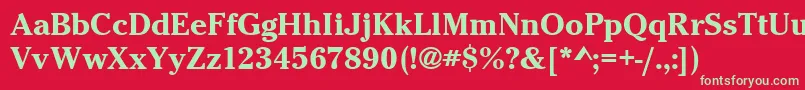 CheltenhamitcteeBold Font – Green Fonts on Red Background