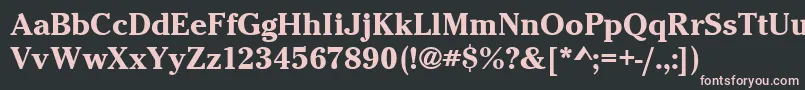 CheltenhamitcteeBold Font – Pink Fonts on Black Background