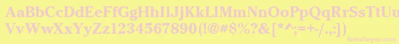 CheltenhamitcteeBold Font – Pink Fonts on Yellow Background