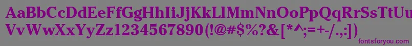Шрифт CheltenhamitcteeBold – фиолетовые шрифты на сером фоне