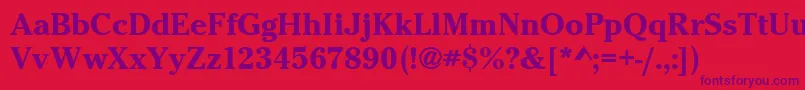 CheltenhamitcteeBold Font – Purple Fonts on Red Background