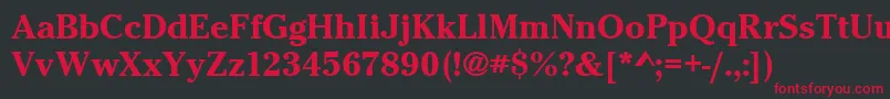 CheltenhamitcteeBold Font – Red Fonts on Black Background