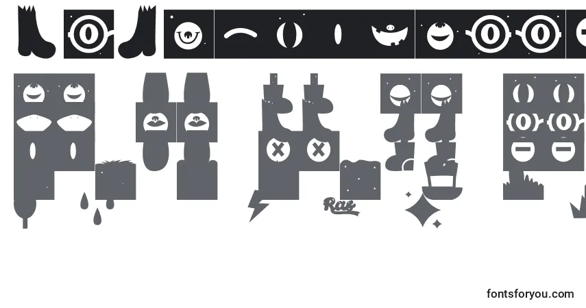 Fuente MonsterHappy - alfabeto, números, caracteres especiales